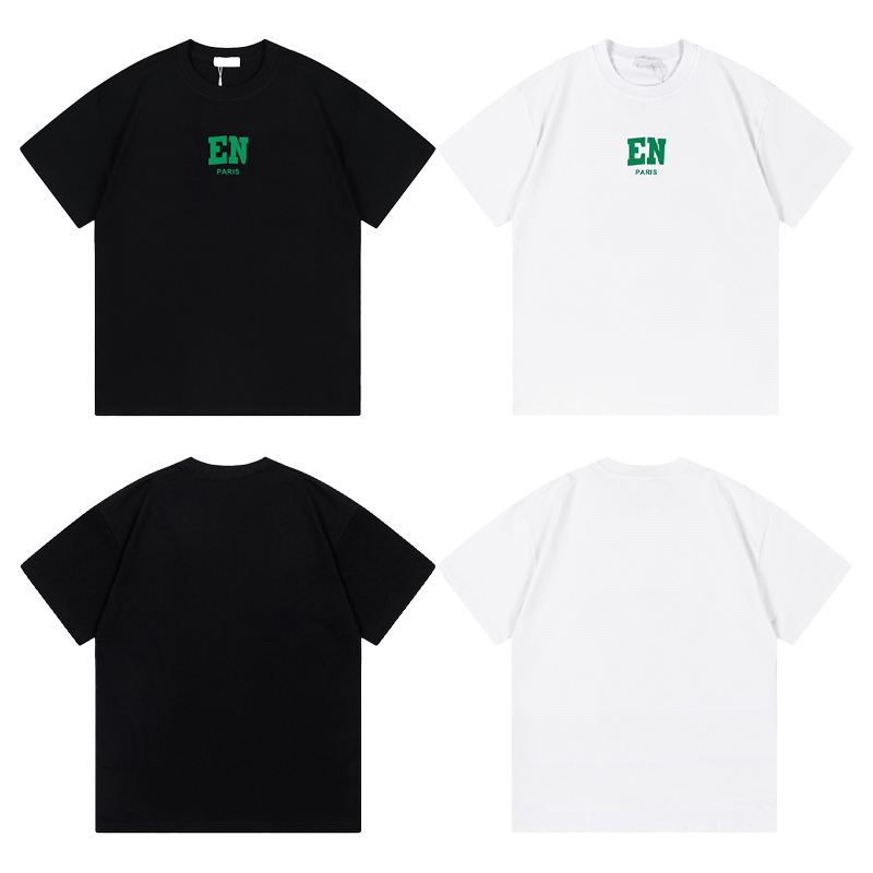 

Summer thin crewneck pullover women's T-shirt alphabet print pure cotton sweat absorbent breathable men's short sleeve top black and white sports casual banquet home