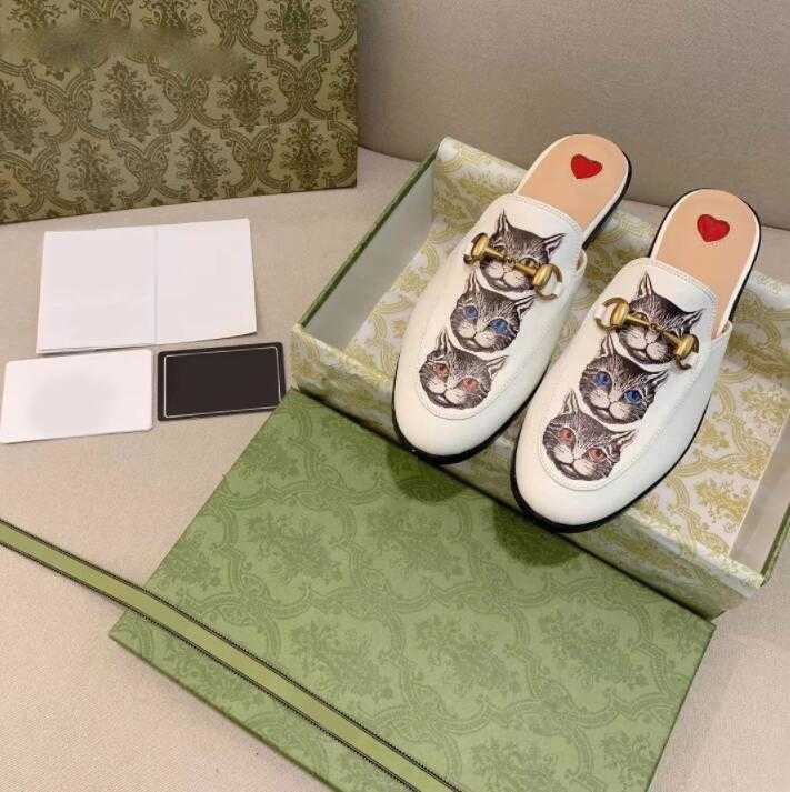 

Mules Designer Slipper Women Loafers Genuine Leather Sandals ggity half drag Princetown Metal Chain cowhide men slides trainer, 09