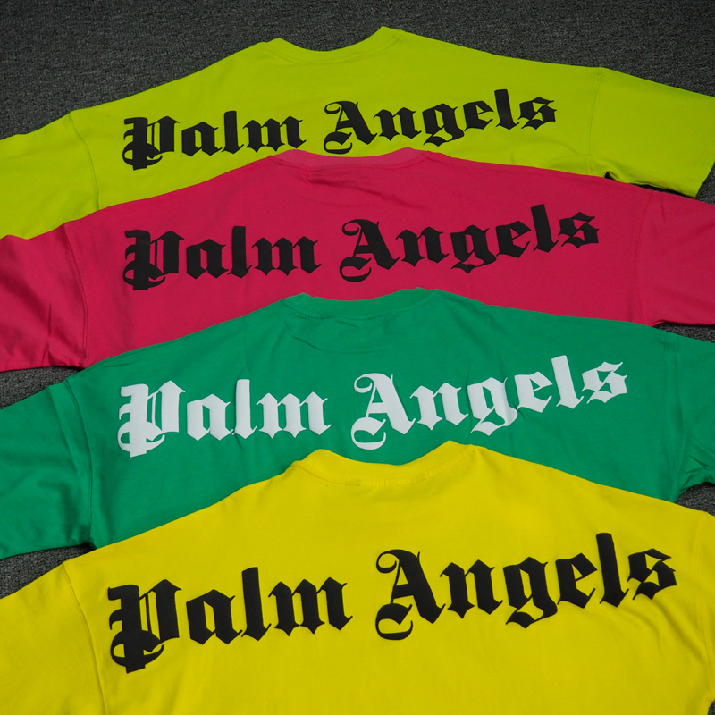 

22s Men T shirts t Shirt Palms Palmangel City Designer Limited Inkjet Graffiti Letter Printing Men' Women' Sailboat Short-sleeved Casual Palm angel
