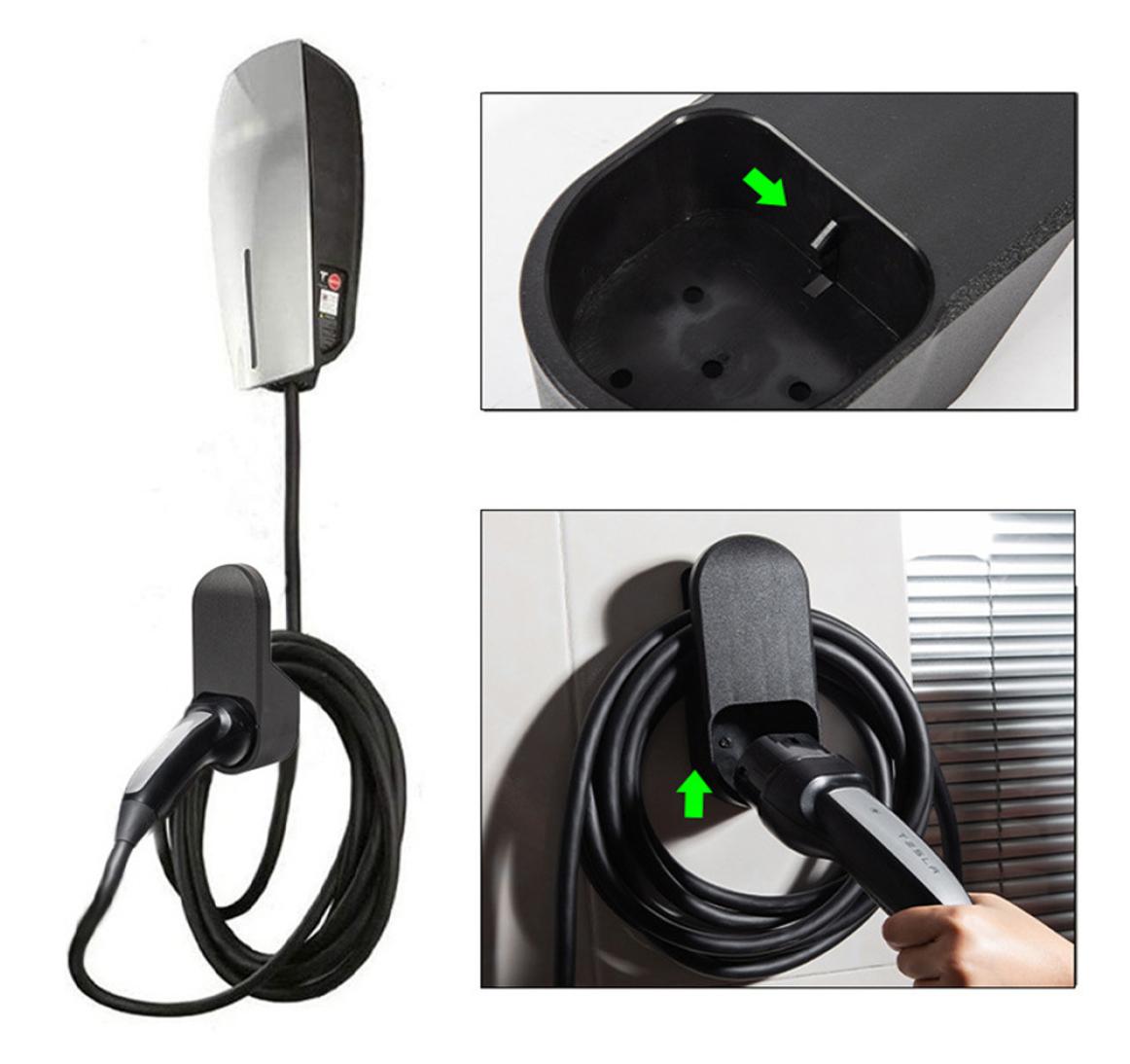 

New 1pc Car Charging Cable Organizer For Tesla Model 3 S X Y Accessories Wall Mount Connector Bracket Charger Holder9214405