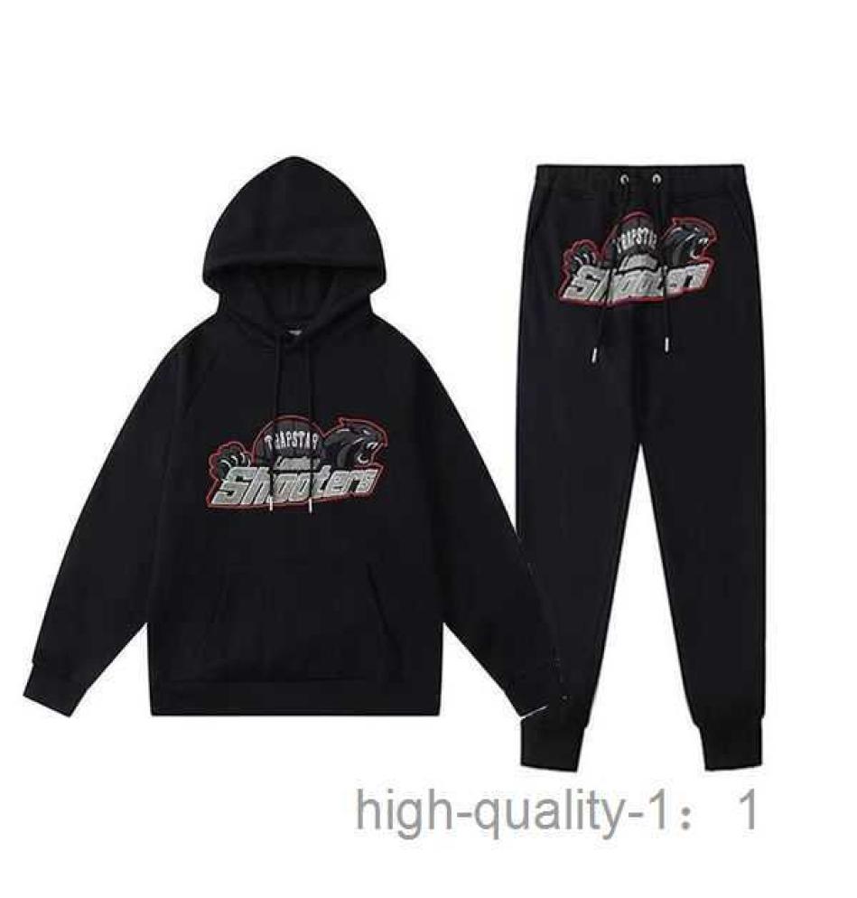 

Men039s Tracksuits Autumn Trapstar Tracksuit Shooters Printed Men Hoodie Set Oversized Brand Sports Suit Pant Sets 221202 6 H6G9468291, Black