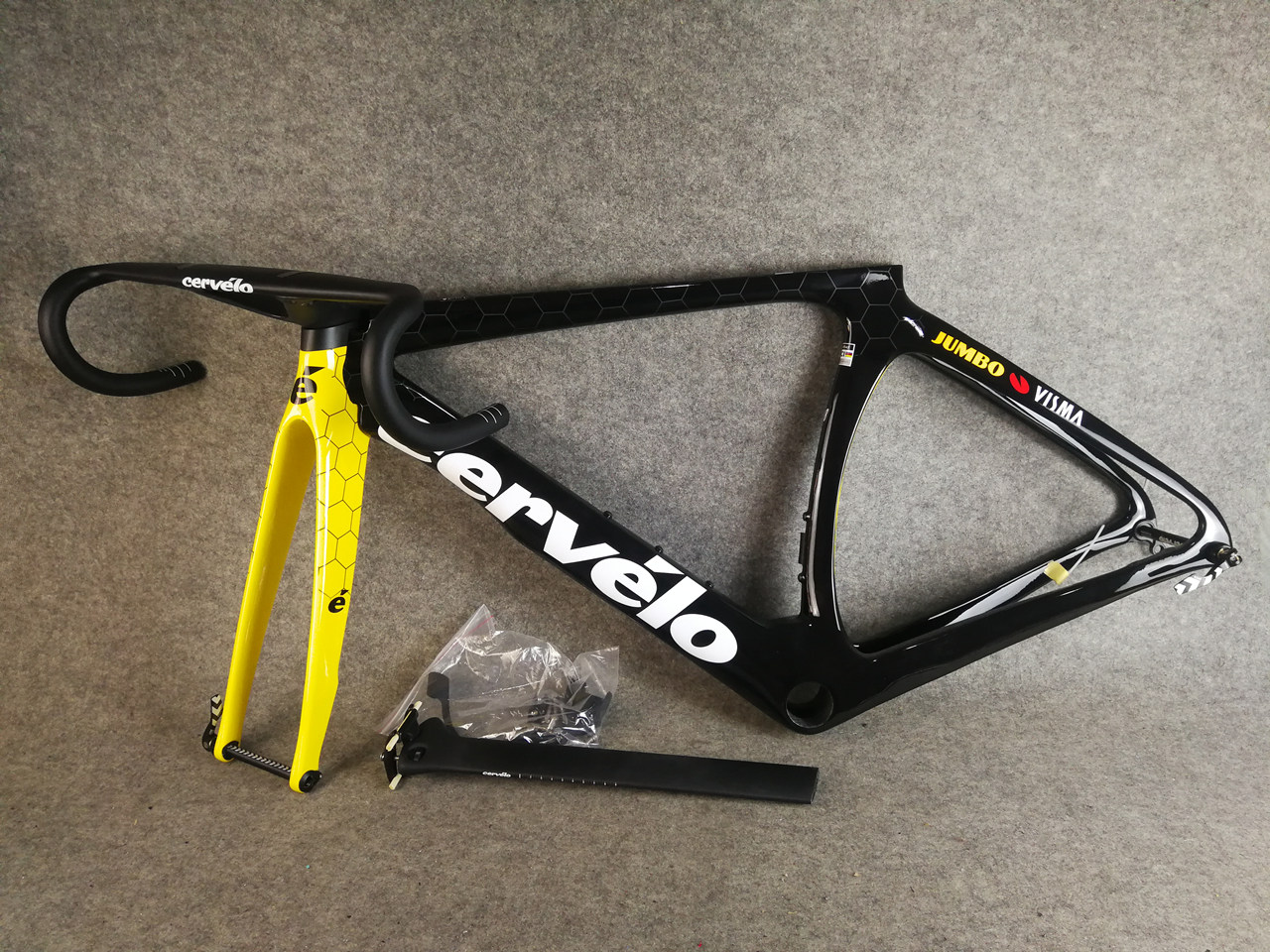 

JUMBO VISMA Painted S5 Disc Carbon Frames Road Bicycle T1000 UD S5 Frame Front Fork Seatpost Clamp Headset Handlebar Stem Ship By UPS DPD For EU, C1