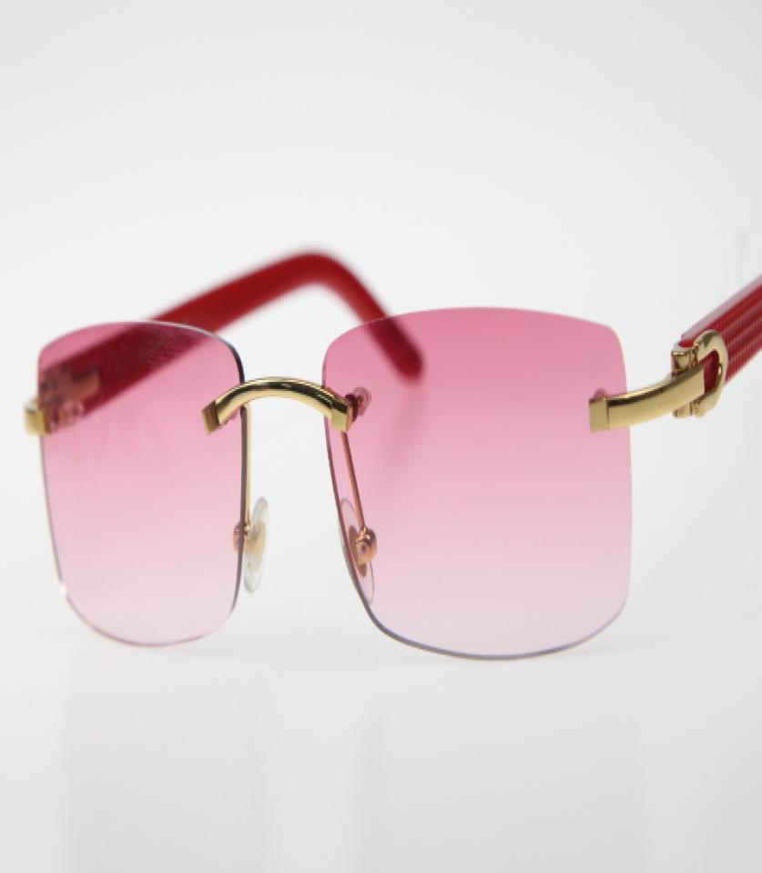 

Whole Rimless 8200757 Highend Red Plank Sunglasses outdoors driving glasses Style Gold C Decoration gold frame glasses8110007