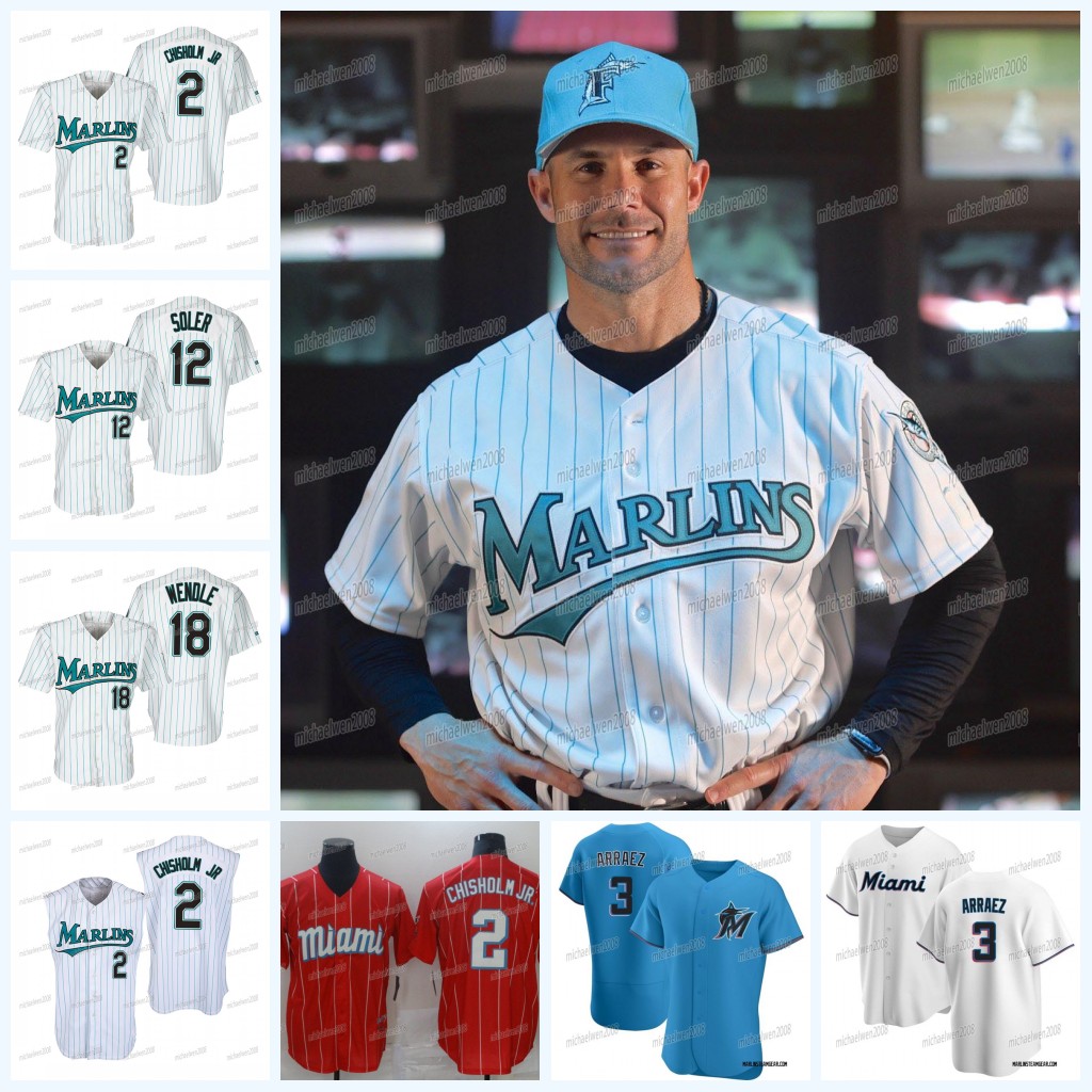 

97 Yuli Gurriel Marlins Jersey 3 Luis Arraez Jorge Soler Avisail Garcia Jesus Sanchez Joey Wendle Jean Segura Jazz Chisholm Jr. Jon Berti Jacob Stallings Rogers, Youth cool base