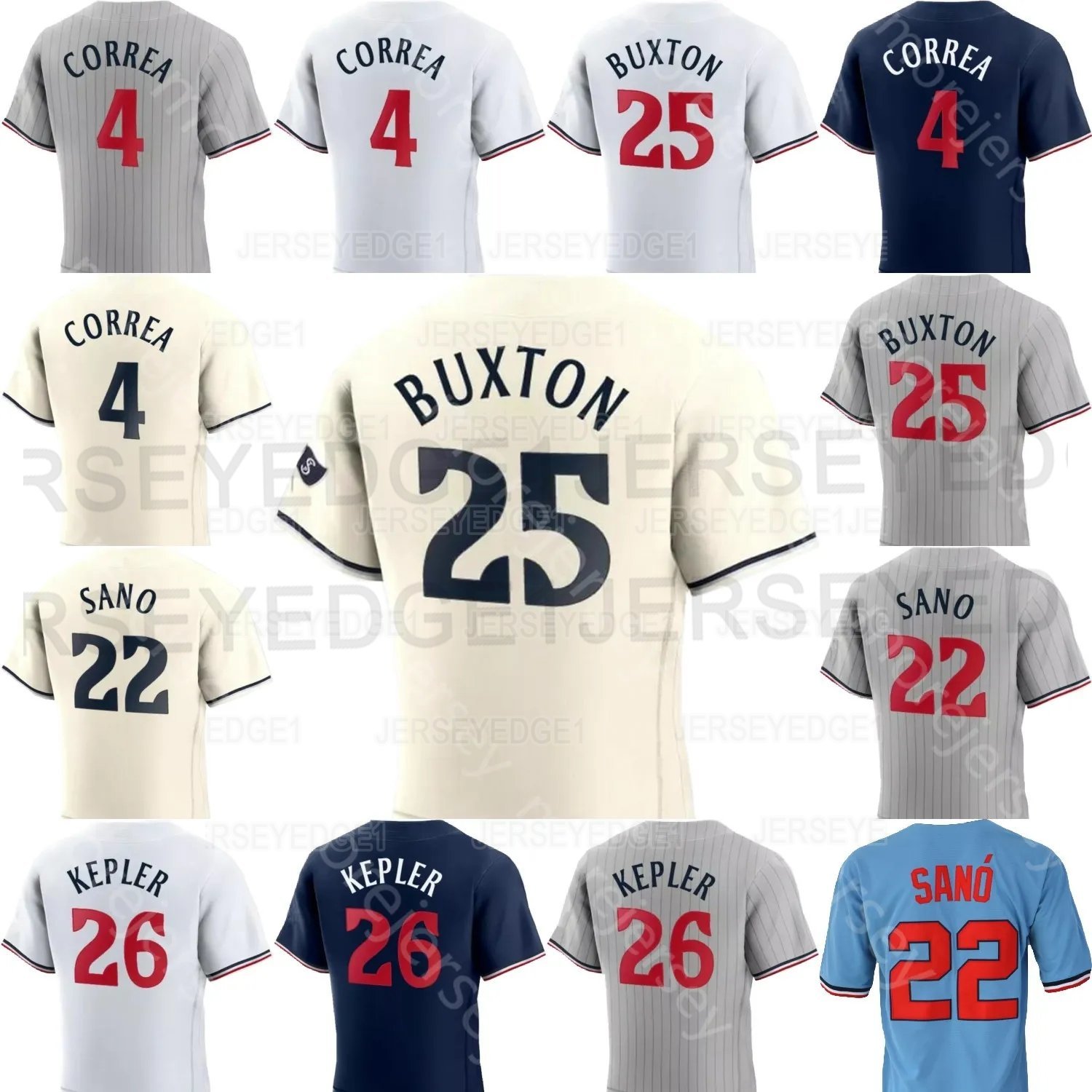 

Byron Buxton 2023 Baseball Jersey Custom Carlos Correa Luis Arraez Jose Miranda Jorge Polanco Max Kepler Royce Lewis Jhoan Duran Joe Ryan Joey Gallo Vazquez Joe Mauer, Coolbase red