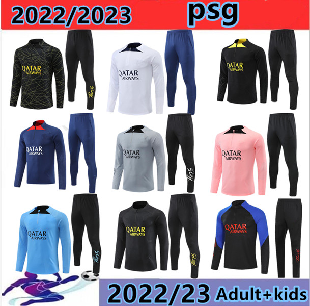 

chandal psgeS tracksuits training kit survetement foot tuta retro futbol MessiS mbappe Soccer football men and kids 22/23 maillot om Jerseys camisetas, Sky blue