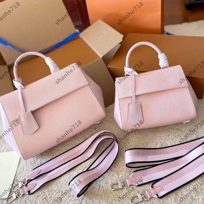 

5A Cowhide Water Ripple Cluny BB Shoulder Bag 2 Sizes Women Crossbody Messenger Bags Designer Handbags Luxury Lady Purses Flap Totes Clutch Wallets, Add box + dust bag