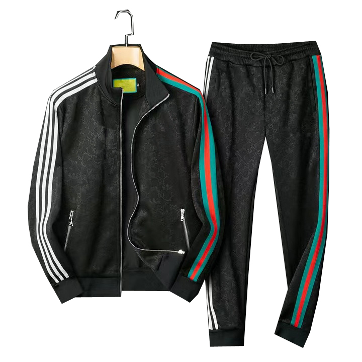 

2023AAA designer European And American Street Mens Tracksuits New Fashion Brand Men Suit Spring Autumn Men's Sportswear Casual Style Suits, Black