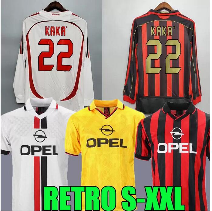 

Retro Soccer Jerseys long sleeve Ronaldo Beckham Kaka VAN BASTEN Pirlo Inzaghi Maldini Gullit Shevchenko Vintage Shirt Classic Kit 93 94 95 96 97 06 07 09 10 Ac MiLaNS