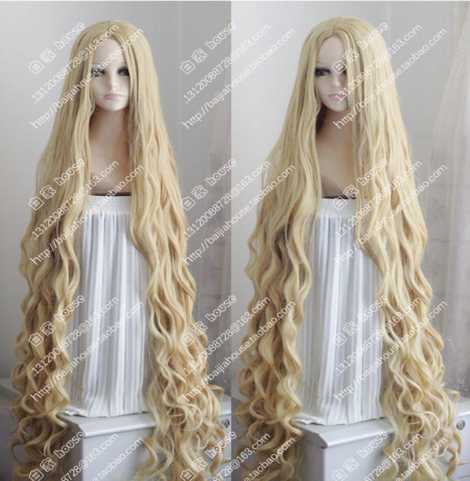 

150CM Long Wavy Curly Wig Occident Pastoral Style Mix Blonde Cosplay Wig Hair New High Quality Fashion Picture wig8940033, Picture color