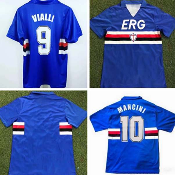 

Retro Soccer Jerseys 1990 1991 1992 SaMpDoRiaS Futbol shirts Mancini Vialli Vintage 90 91 92 Home Football jersey Camiseta Classic Shirt Kit Maillot Maglia Tops, 90/91 home plain