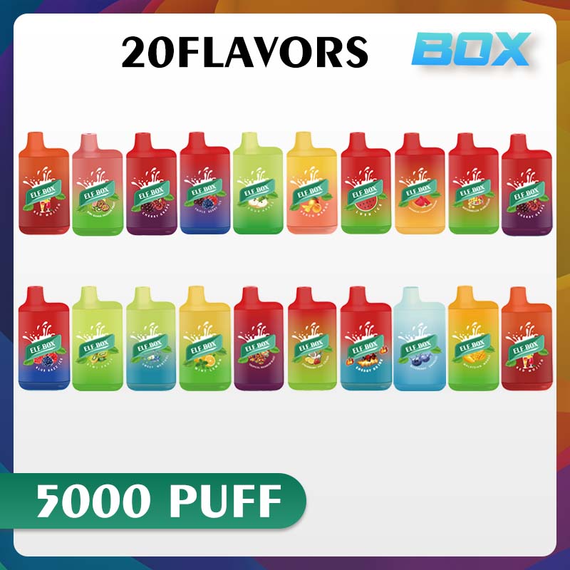 

Original Elf Box BC5000 Disposable Electronic Cigarette 5000 Suction Vape Pen 12ml Ink Cartridge Capacity 650mAh Rechargeable Battery Genuine Vapes