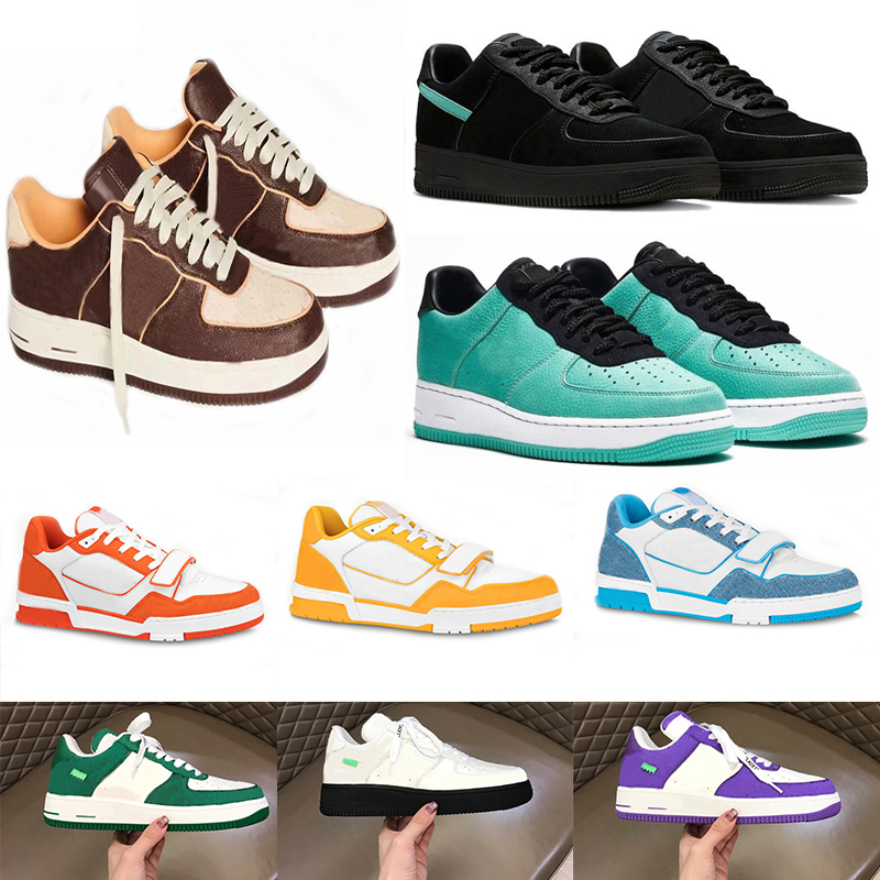 

2023 Running shoes lacet white green one black 1 co blue Trainers Europe patch trail Tripartite joint Sneakers Trail Sneaker Rubber outsole Canvas Calf size szie45, 12