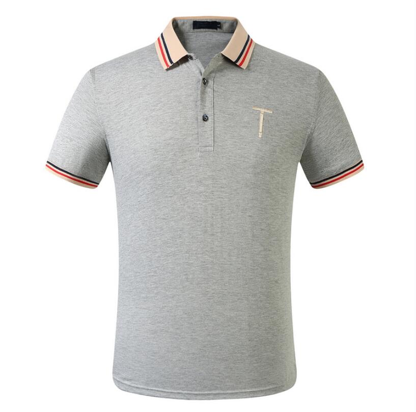 

men Polos luxury polo shirt Designer summer commerce Short sleeve embroidery advanced leisure T-shirt top outdoors movement t shirt PMO1, #1