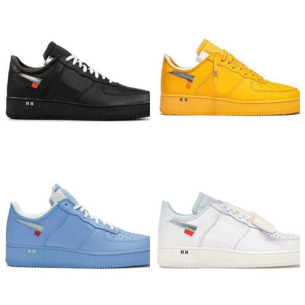 

Low 1 Brooklyn Off Running Shoes For Men Women MCA University Blue Gold Volt Moma Complexcons Authentic Trainers Sneakers, Color 4