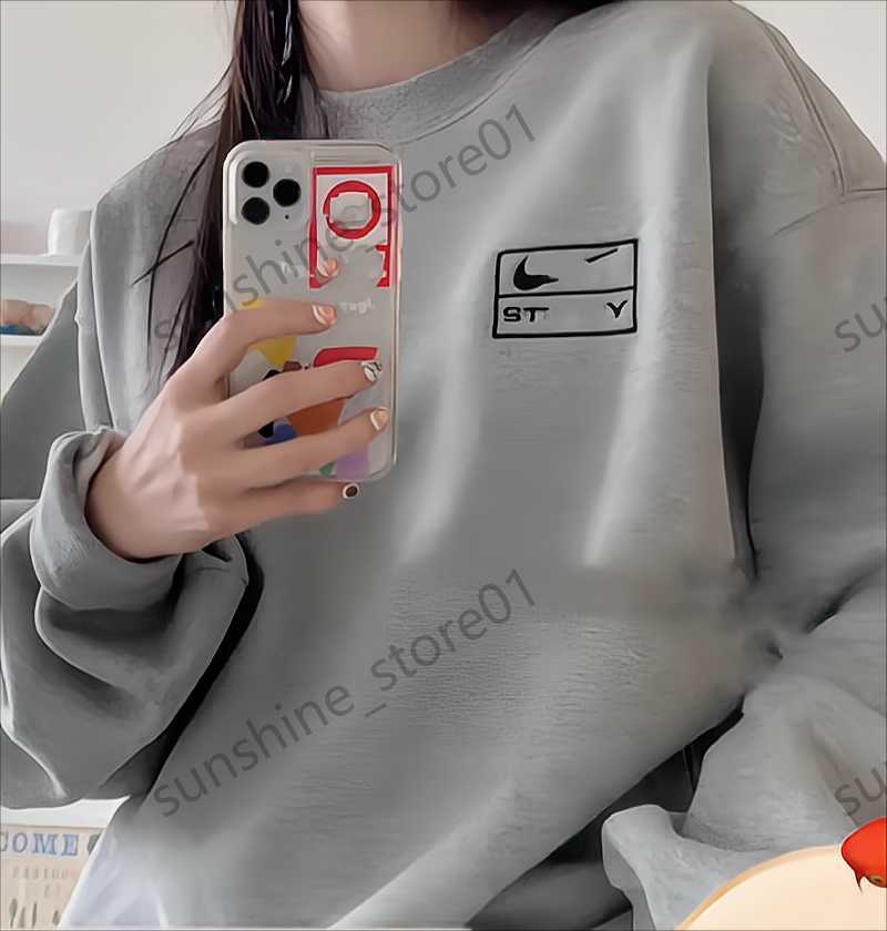 

Designer Luxury fashion brand Stussys Classic World Tour series trend personalized logo printed long-sleeved T-shirt Spring unisex