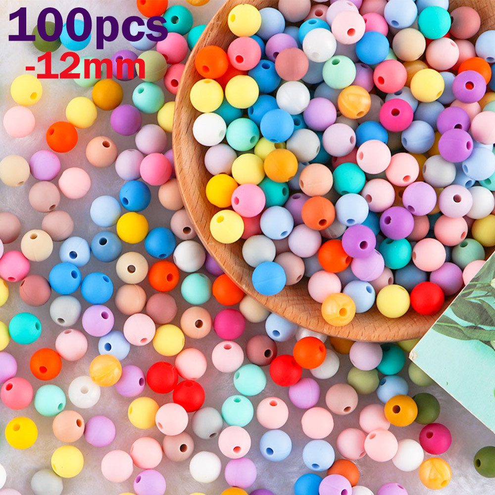 

Other Sunrony 100Pcs 12mm Round Silicone Beads For Jewelry Making Bulk DIY Baby Pacifier Chain Bracelet Necklace Accessories 230325