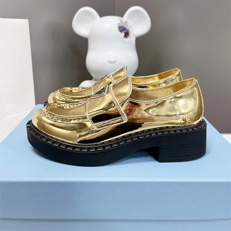 

Designer Luxury Ladies Genuine Leather Leather Shoes Loafers Monolith Black Shoe Increase Platform Sneakers DressShoes Dress women's shoes 35---40 size