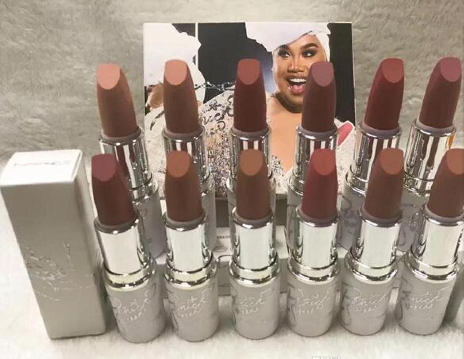 

NEW top quality Brand Makeup matte Lipstick makeup lip gloss 3G 12PiecesLot7310677, Mixed color