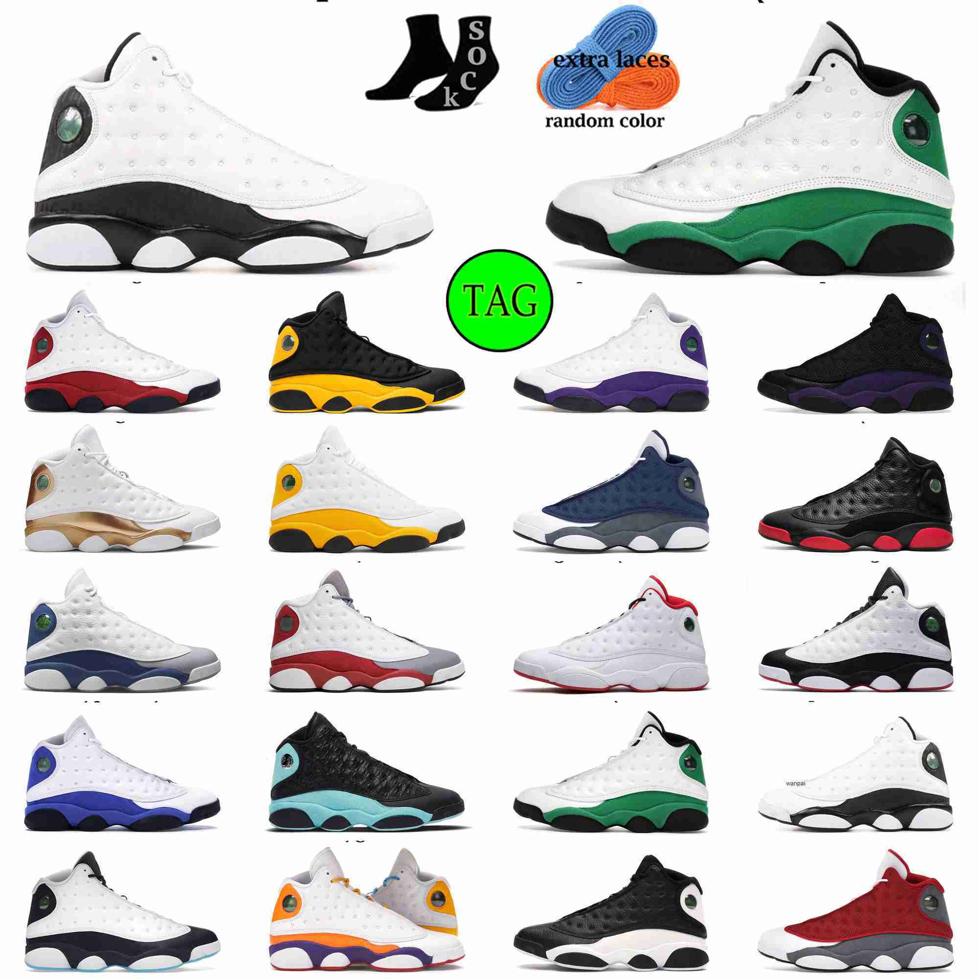 

Men J13 Basketball Shoes 13s French Blue Del Sol Obsidian Black Cat Hyper Royal Chicago Bred Starfish Cap and Gown 13 Trainers Sports Sneakers Jorden Jordon, #19 dirty bred 40-47