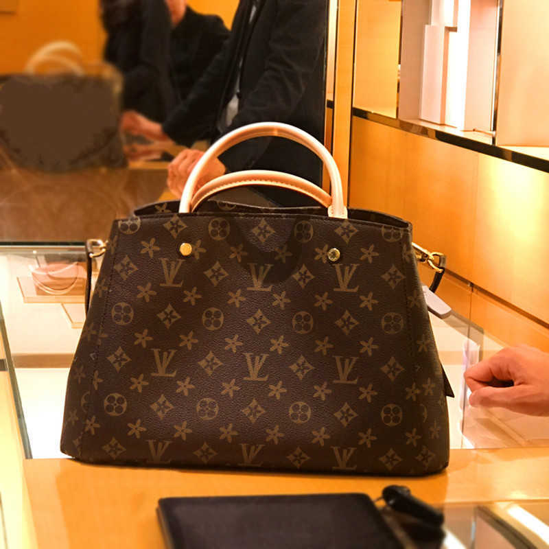 

Vintage LVs Montaigne Women Shoulder Crossbody Bags louise viuton vutton Designer Handbags with strap PU Leather Totes Luxury Lady Purses M41055, Add box + dust bag
