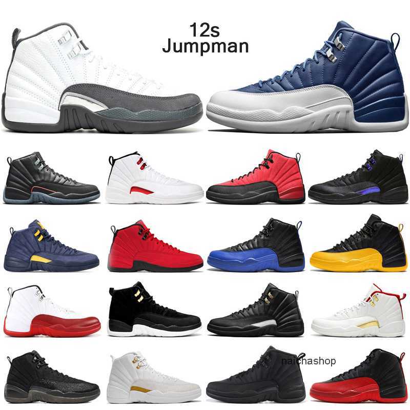

2023 top quality 12s Basketball Shoes 12 Utility Reverse Flu Game Dark Concord University Blue Cherry Master Mens Trainers Sport Sneaker jo, Ovo white