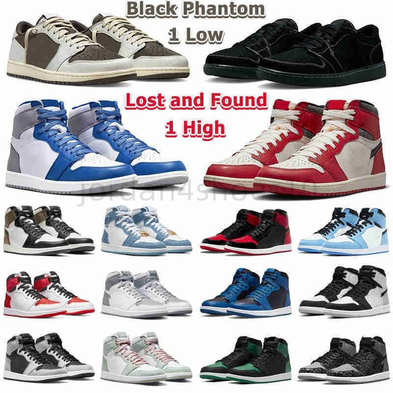 

2023 Retro Low High travis scotts Outdoor designer Shoes 1 1s Men Women Black Phantom Dark Reverse Mocha Chicago Lost and Found Starfish True Blue Mens, 19