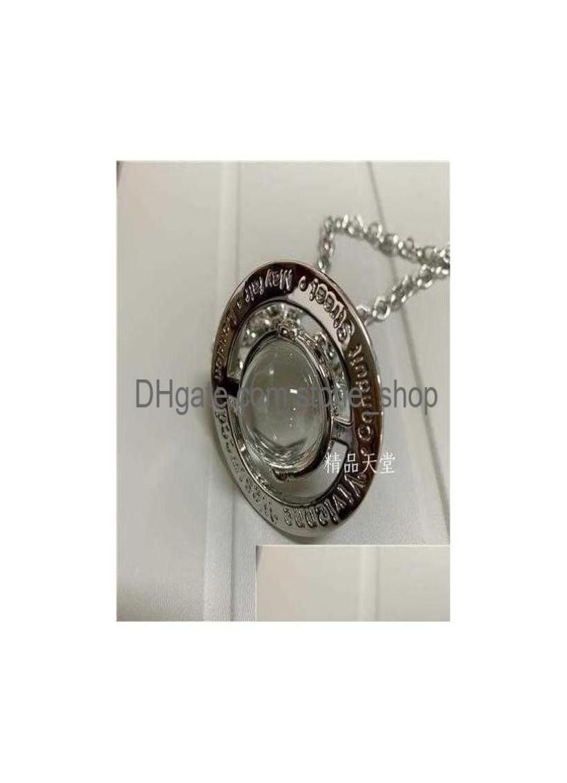 

Pendant Necklaces Designer Sier Transparent Orb Necklace Carved Chain Simple Fashion Trend Drop Delivery Jewelry Pendants Dhemf3146971