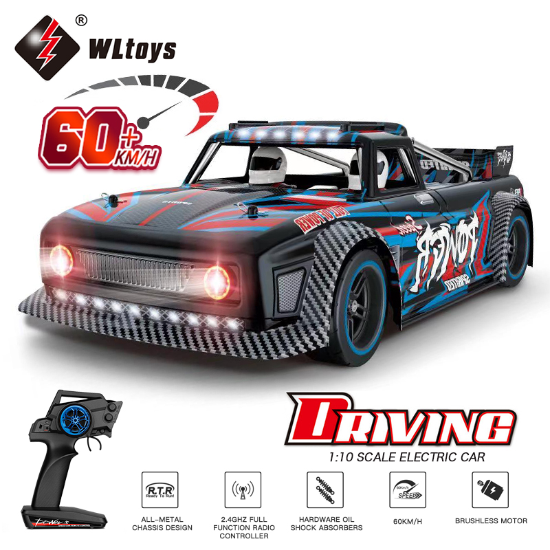 

Electric/RC Car WLtoys 104072 1/10 Large Rc Drift Car 60KM/H 4WD Brushless Motor Professional Racing Remote Control Car For Children Toys J230411