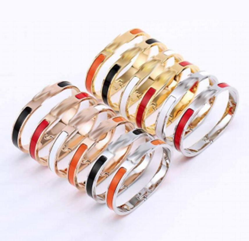 

Steel Buckle Bangle Fashion Colorful Women039s Bracelet Width 8mm Length 17CM Bracelets with Gift Box 71120B3660694