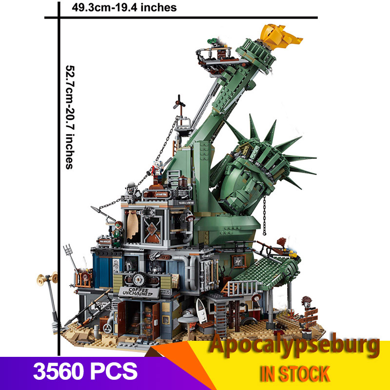 

compatible 70840 45014 Welcome To Apocalypseburg Statue of Liberty Children Building Blocks Bricks Toy Birthday Gifs