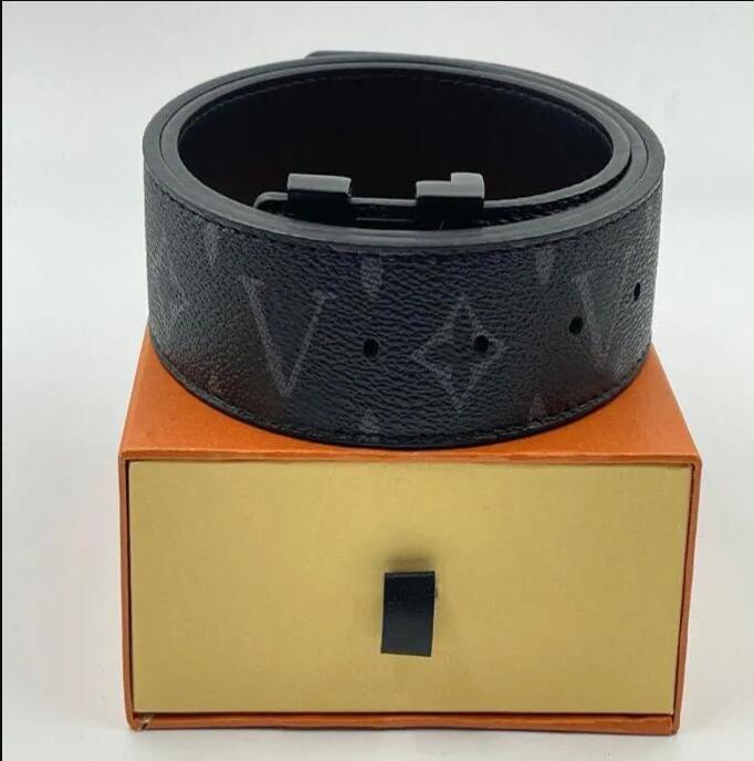 

Men Designer Belt Classic fashion casual letter smooth buckle womens mens leather belt width 3.8cm with orange box size 105-125cm Silver Black Golden, No box