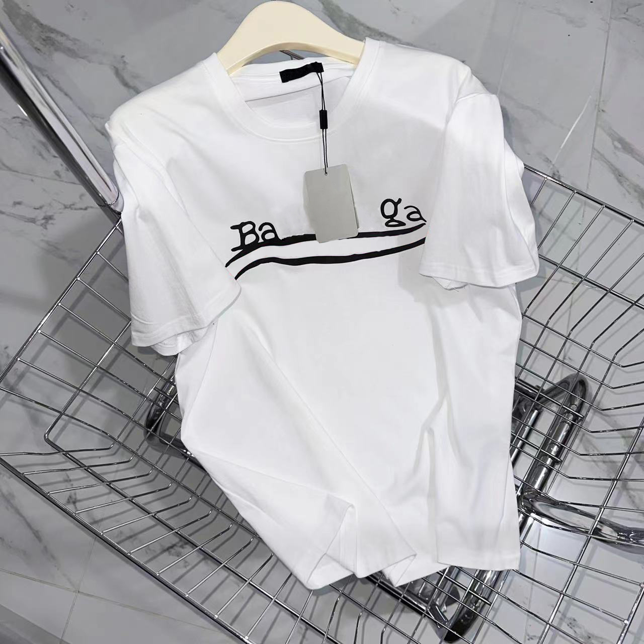 

Men's T-Shirts Summer fashion Mens Womens Designers T Shirts Long Sleeve Tops Luxurys Letter Cotton Tshirts Clothing Polos Short Sleeve High Quality Clothes 022, White