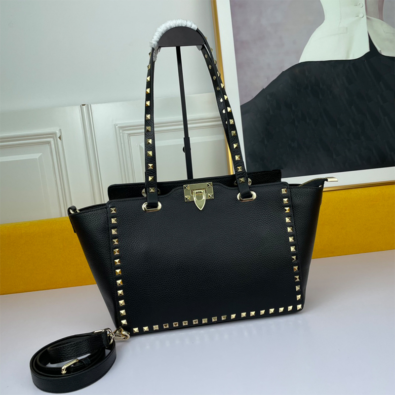 

Luxury Classics Designer Bags Women Handbag Shopping Shoulder bag Trapeze tote inAll Categories Genuine Leather Rivet sequined cow leather lychee grain Crossbody