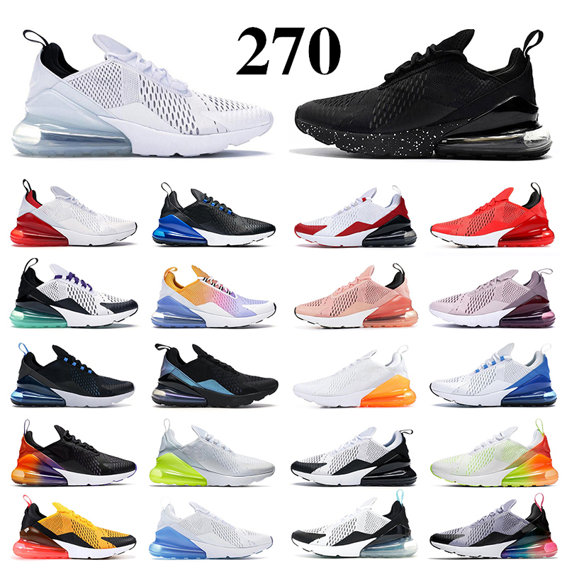 

2023 running shoes 270s 270 shoes trainers shoes barely rose triple black white core white grape anthracite cactus Be True womens outdoor sports sneakers size 36-45, Rainbow