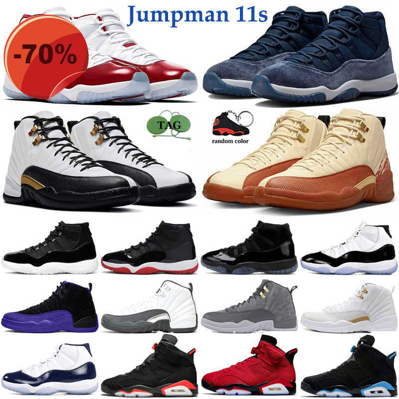 

women men basketball shoes jumpman 6 11 12 Cherry Cool Grey Bred Concord Gamma Blue Stealth Hyper Royal Playoff Royalty Taxi 6s 11s 12s trainers sports sneakers, Sku_12s flu game 40-47