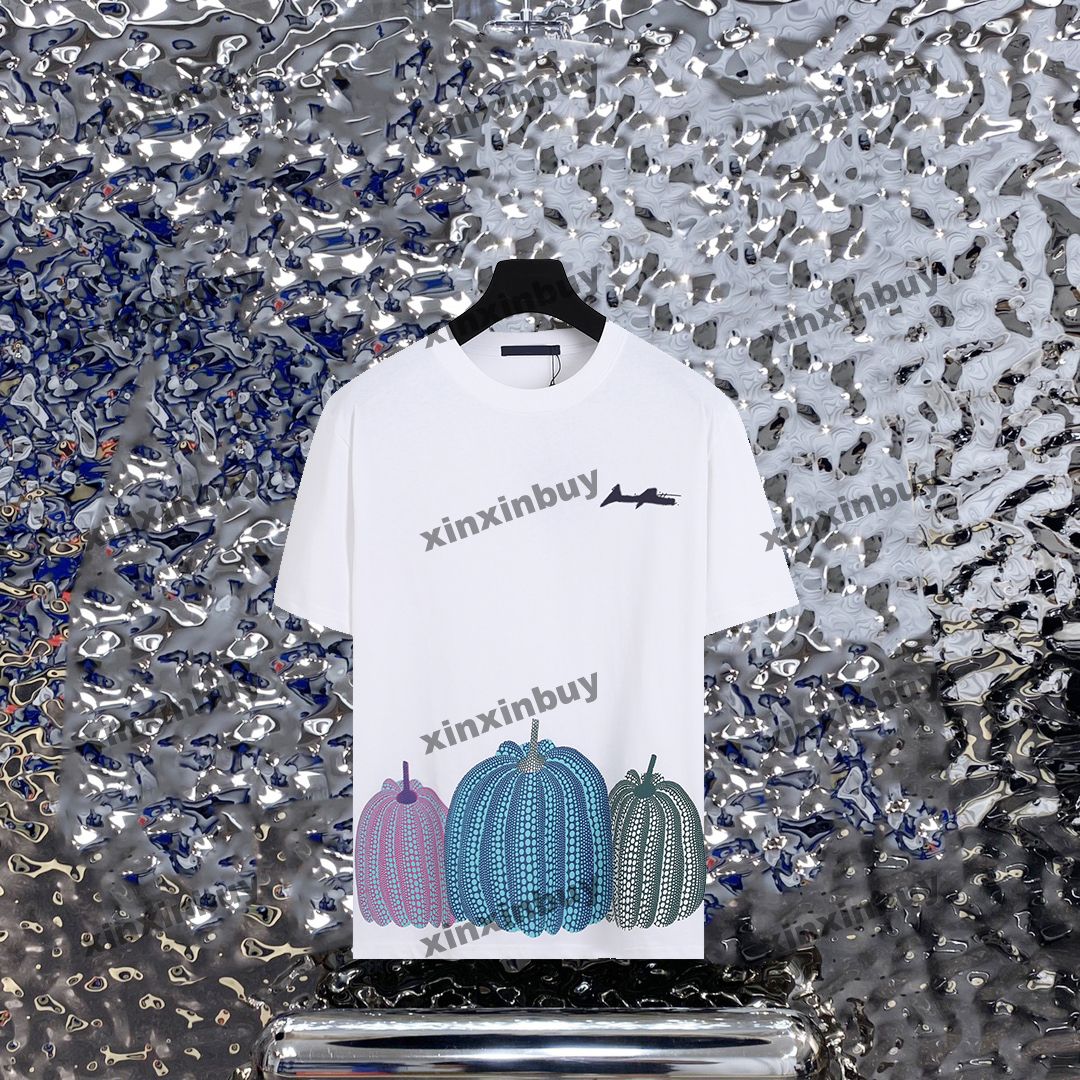 

xinxinbuy Men designer Tee t shirt 23ss Infinity Dots letter printing short sleeve cotton women Black White blue khaki S-XL