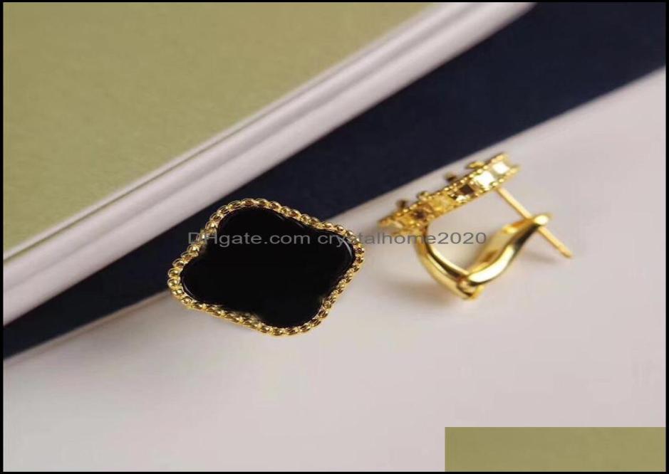 

Stud Earrings Jewelry Luxury Designer Love Earring Cleef Gift Party Clover Screw Wedding Van Couple Fashion Cart Dhqvp9381654