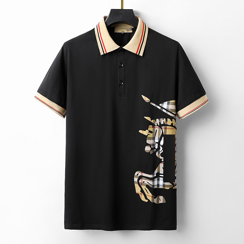 

Men's T-Shirts Men's polos classic letter embroidery striped pattern fashion tops men's polo shirts custom casual short sleeves 003, Khaki