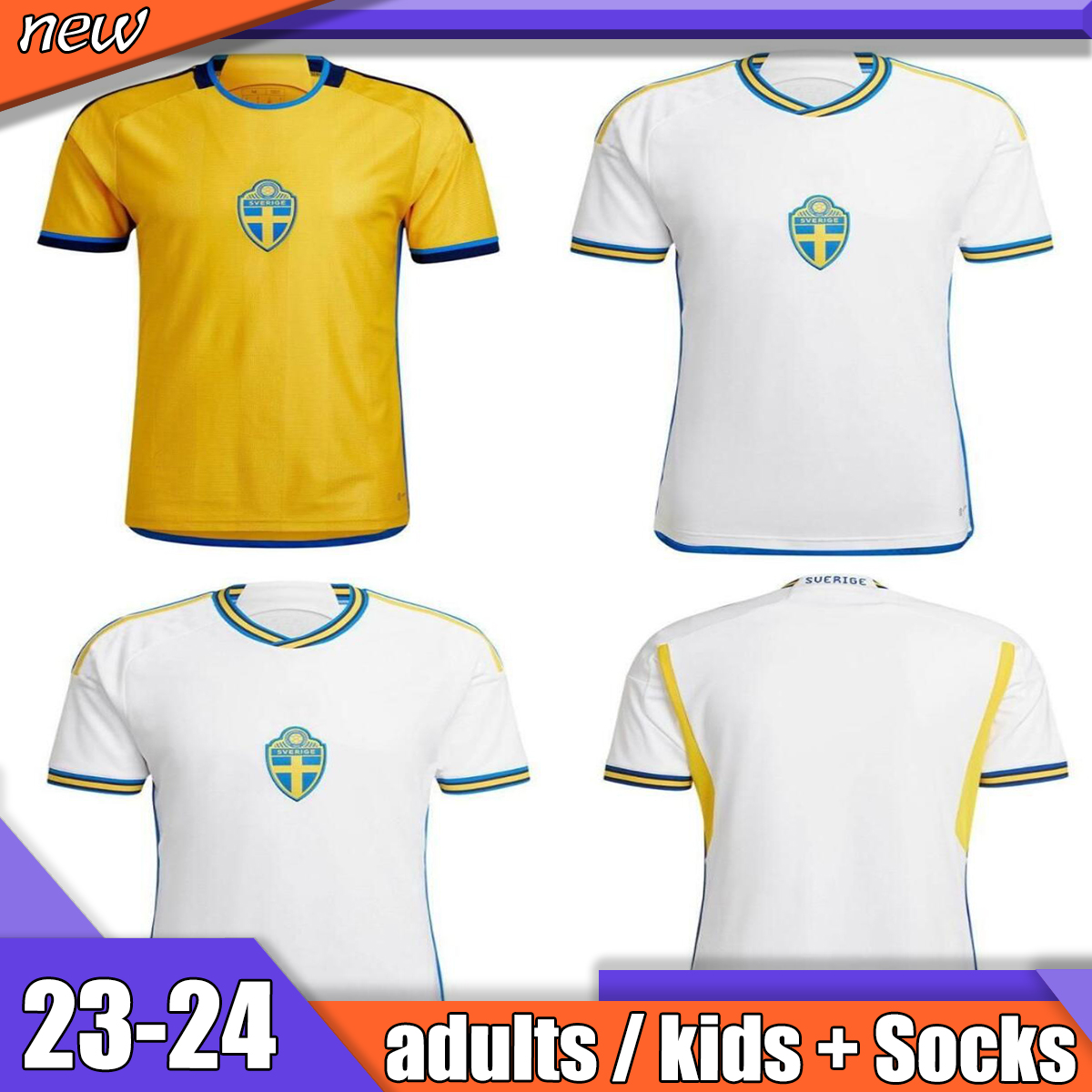 

22 23 Sweden KALLSTROM soccer Jerseys 2022 2023 IBRAHIMOVIC LARSSON Home Away Football Shirt National Team TOIVONEN EKDAL BERG Uniforms Men, 02