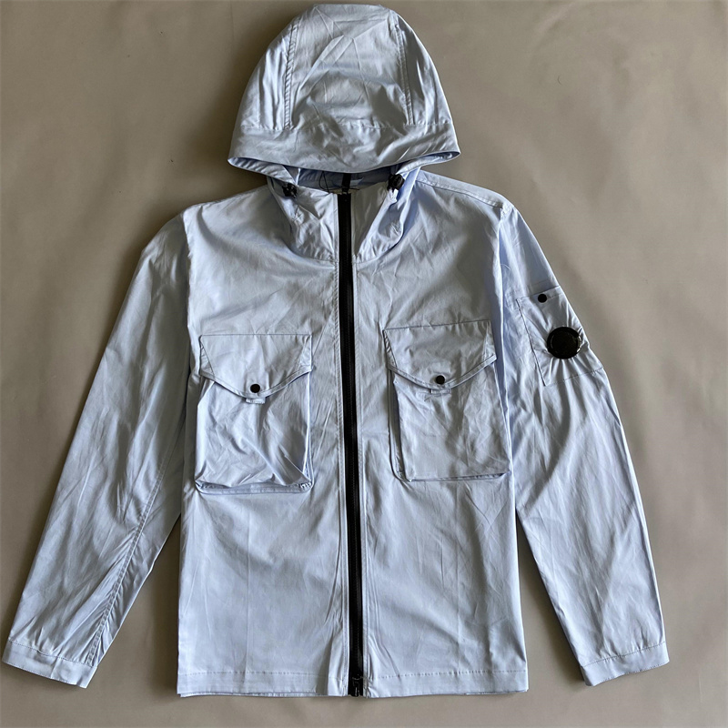 

Hoodie Goggle Overshirt Mens Jacket Windbreak Coat Outdoor Men Hood Outerwear Quick Dry Water Resistant Clothe, Army green