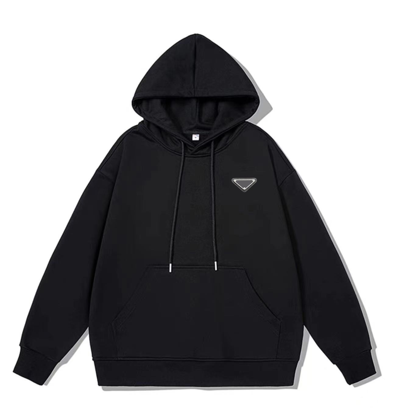 

Wappssup Designer Men's Costume Luxury Basic Solid Color Trend Versatile Hooded Sweater Spring Autumn Couple Loose Underlay