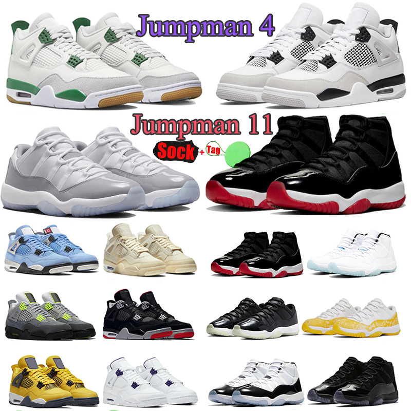 

Designer jumpman 4s basketballs shoes 11 4 Cement Grey j4 mens womens dunks low 11s Cherry sneakers Pine Green Military Black Cats casual trainers luxury retro shoe, #13 infrared