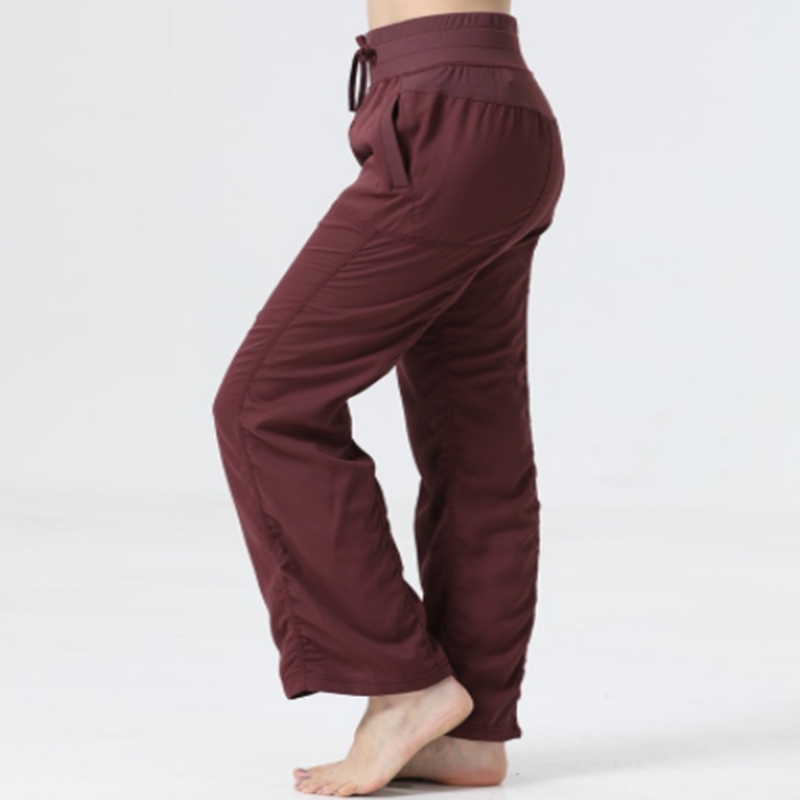 

Women' Yoga Gym Loose Full Length Pants Wide Leg Pants Workout Running Women Exercise Trousers 4 Way Stretch Capris with Pockets Top, Grey