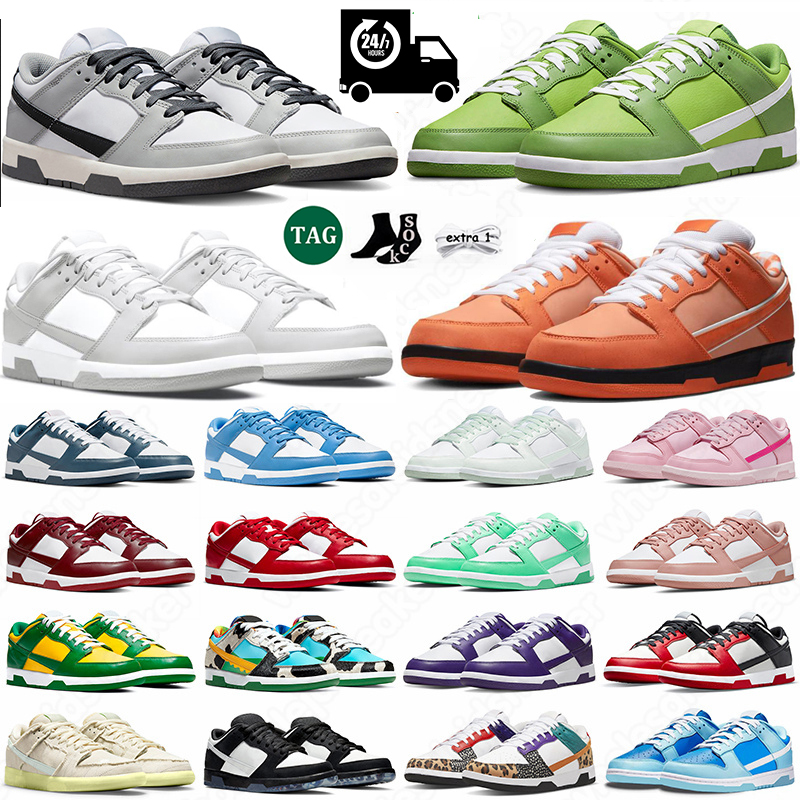 

2023 Men Women Running shoes Low Sneakers Black White Panda Grey Fog UNC Blue Raspberry Brazil Strangelove trainers Jogging Walking outdoor sports, (31)