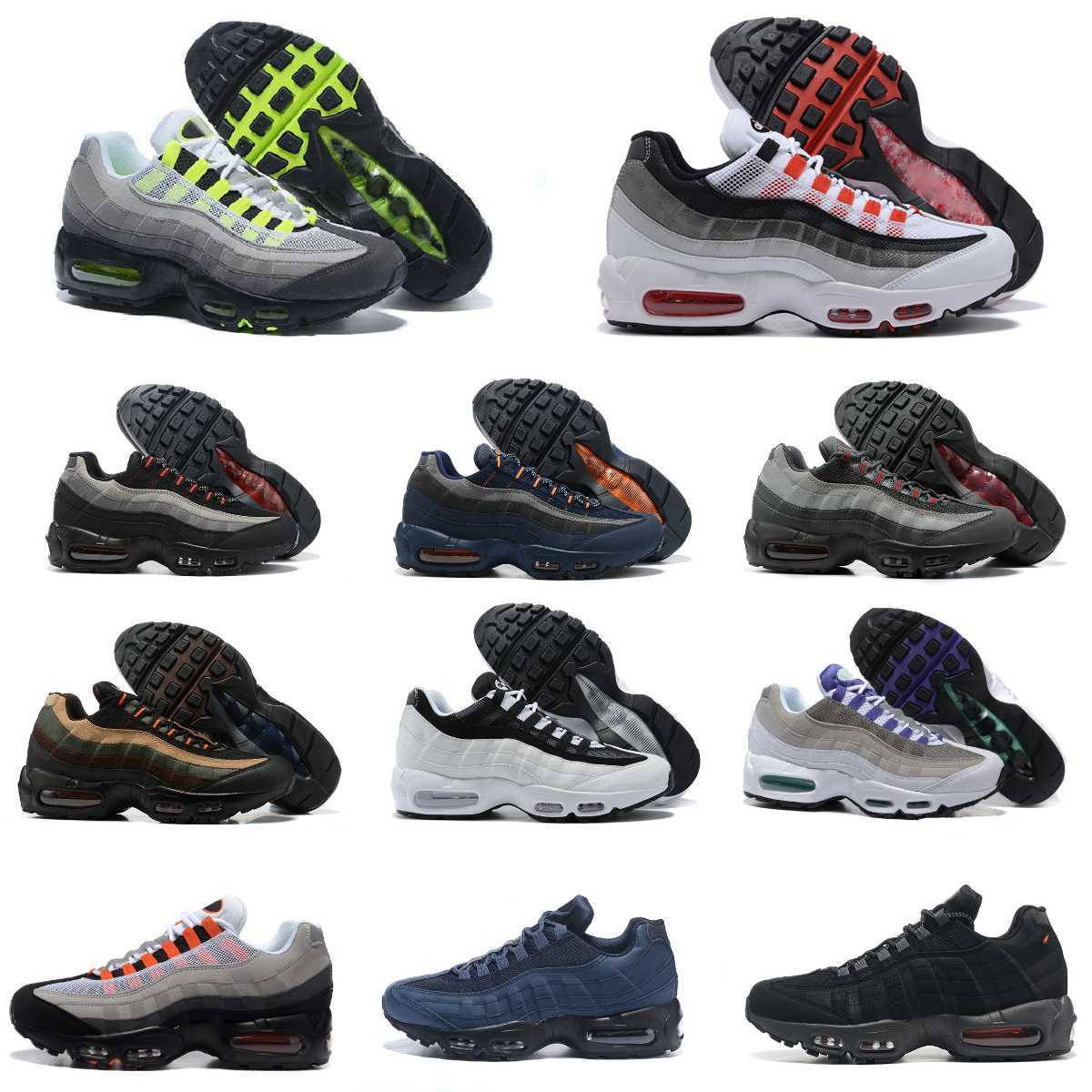 

Trainers 95 Mens Running Casual Shoes Airmaxs 95s 25th Anniversary Classic OG Triple Solar Red Black White Blue Club Neon Cork Greedy Dark Smoke Grey Brand Sneakers S1, Please contact us