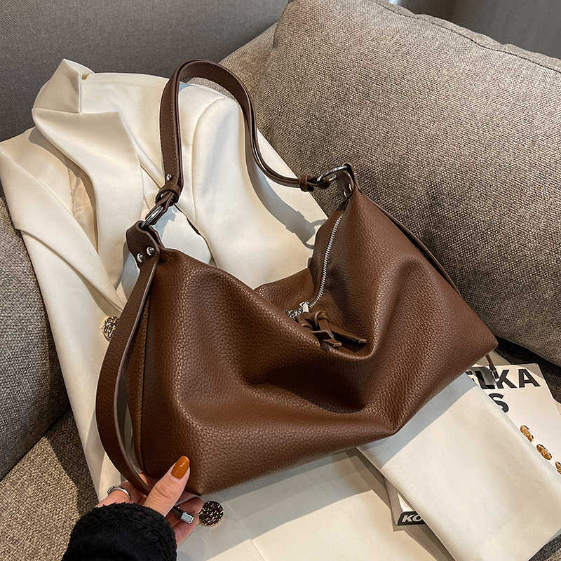 

Shoulder Bags Side Bag for Women High Capacity Leather Vintage Crossbody Hobo Designer Trend Handbags and Purse Black 230322