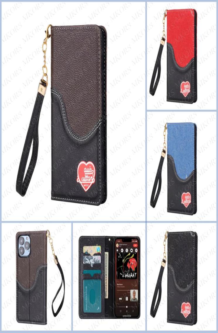 

Luxury Wallet Cell Phone Cases for IPhone 13 12 11 Pro Max X Xs Xr 8 7 Plus Leather Top Fashion Design Case Famous Letter Flower F8686714, #2 l