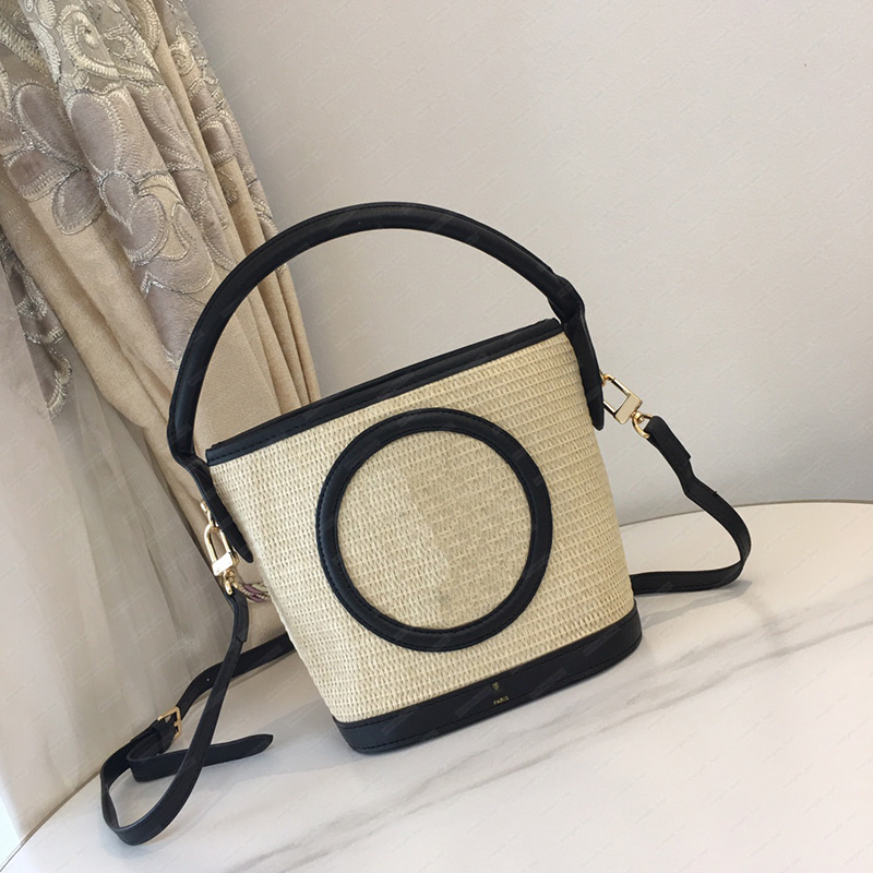 

Tote Bags Summer Woven Bag Women Shoulder Bags Top Bucket Vacation Beach Straw Bag Vegetable Basket Totes Handbags Fashion Shopping Bags L Clutch Holiday Seaside, Brown 19*18*18.5cm