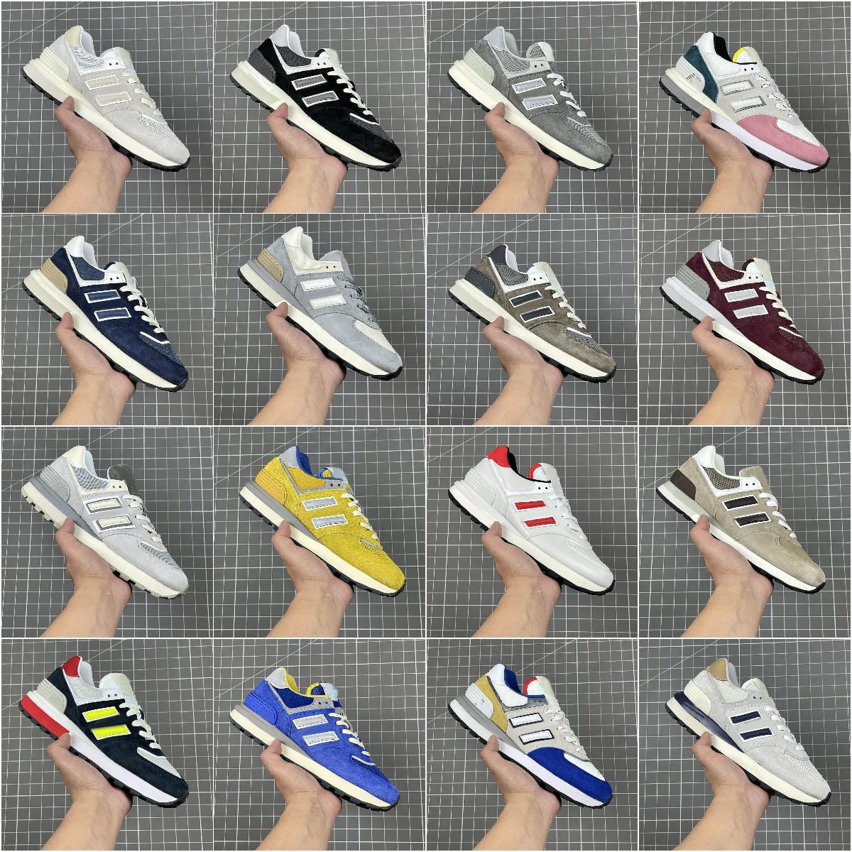 

574 Sneaker Men Women Running Shoes Sneaker Black Marbled Grey White Midnight Navy Rose Pink Outdoor Trainer Size 35-45, Colour 9